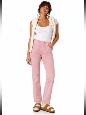 PAIGE Mayslie Straight leg Pant Rosey Pink Pant size 27